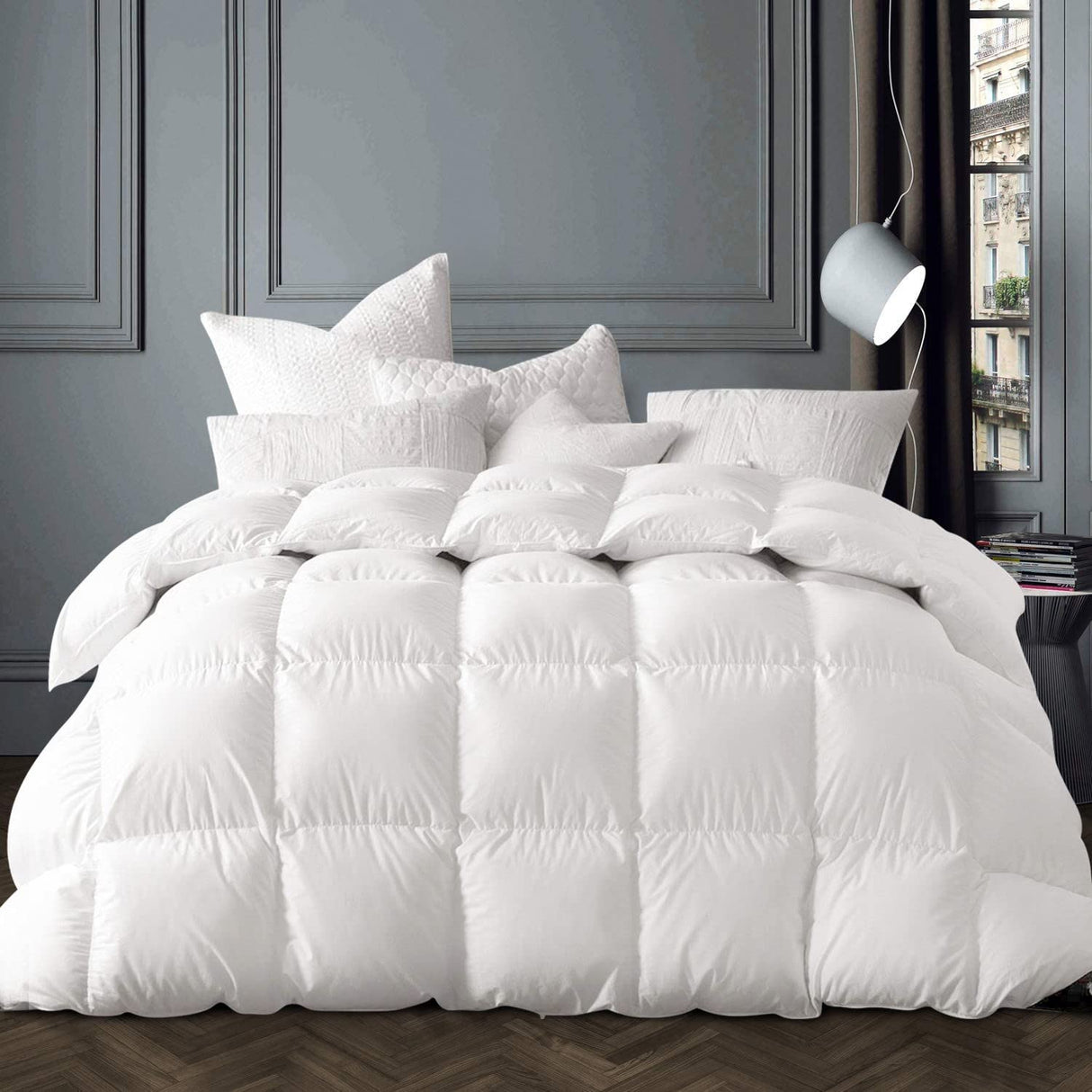 Winter White Goose Down Comforter Queen Size,Down Duvet Insert
