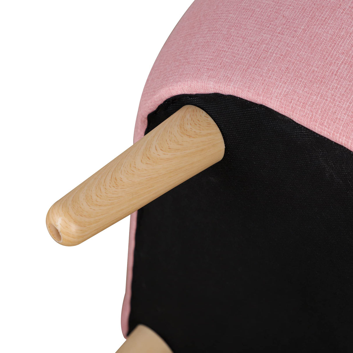 Sofa, Toddler Sofa Couch, Linen-Like Fabric and Wooden Frame Sofa Chair for Ages 3-7, 11" High Seat, Pink