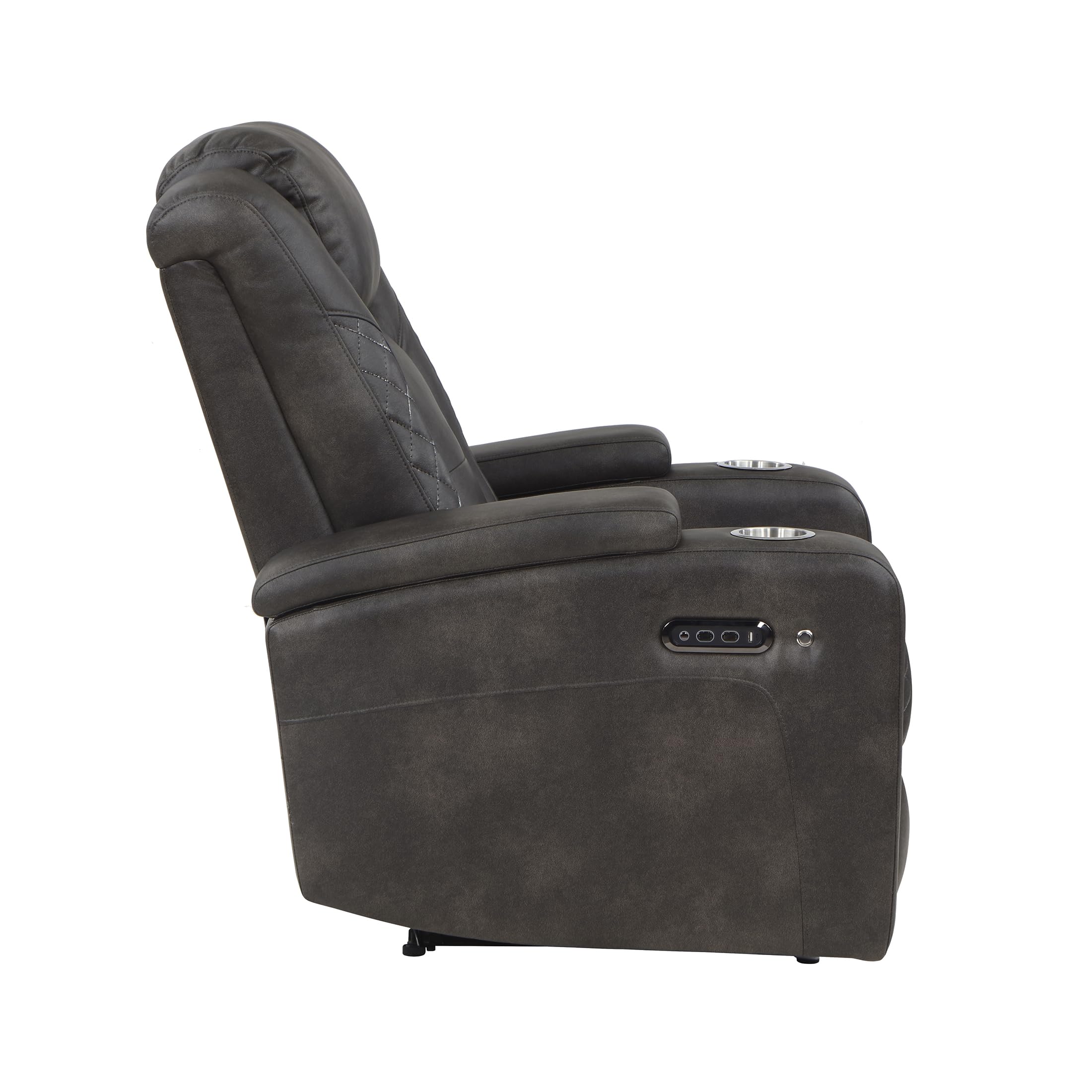 LumiLuxe Power Recliner Chair – Storage Arms, USB, LED & Power Headrest