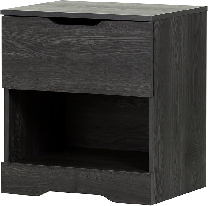 Holland 1-Drawer Nightstand, Weathered Oak