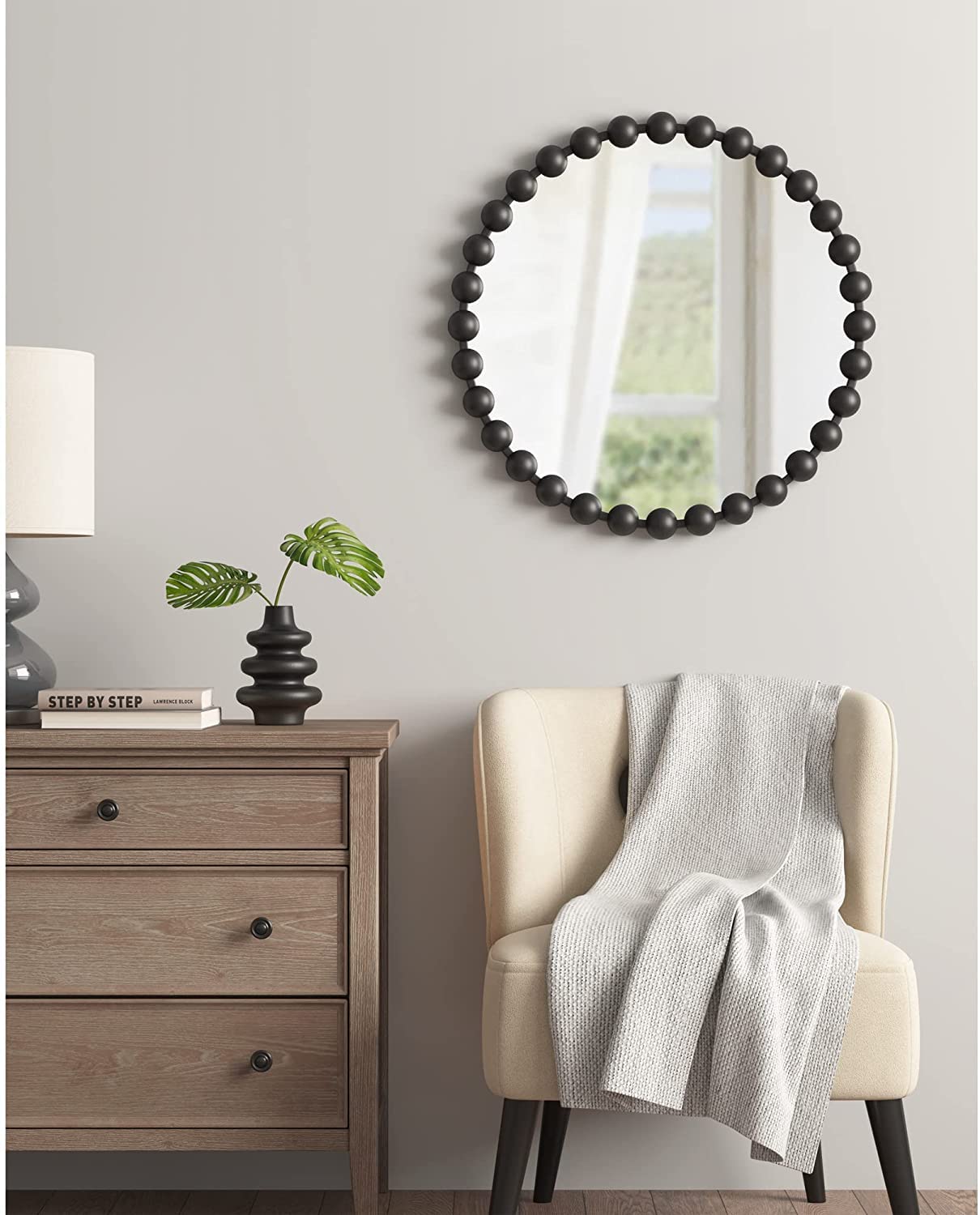 Wall Décor Marlowe Metal Spherical Frame Round Mirror