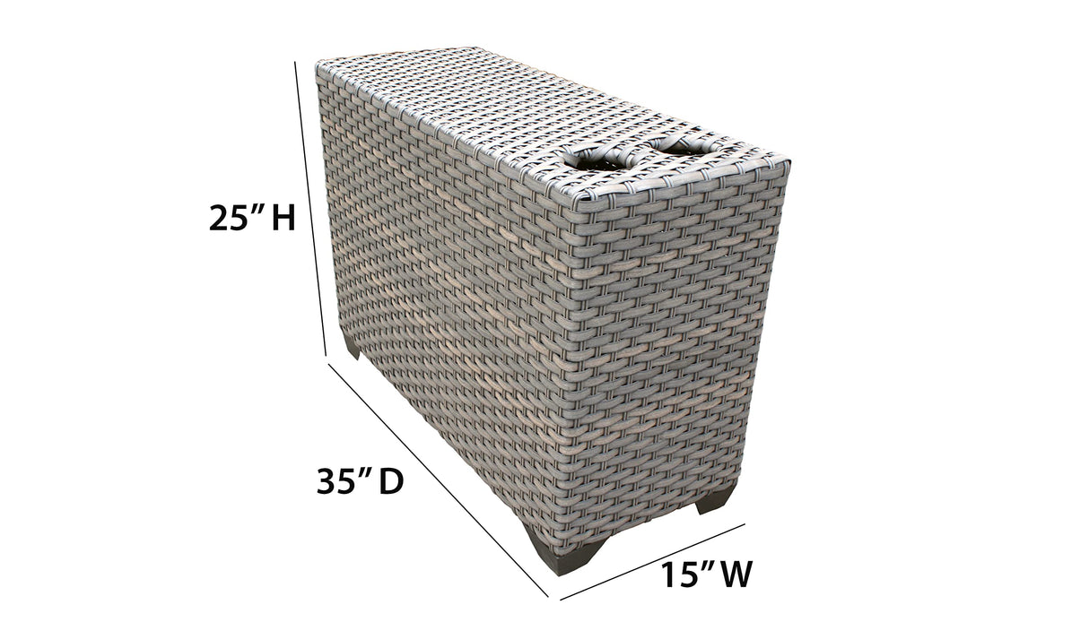 Florence Sectional Seating Group with Cushions 9 Piece Outdoor Wicker Patio Furniture Set