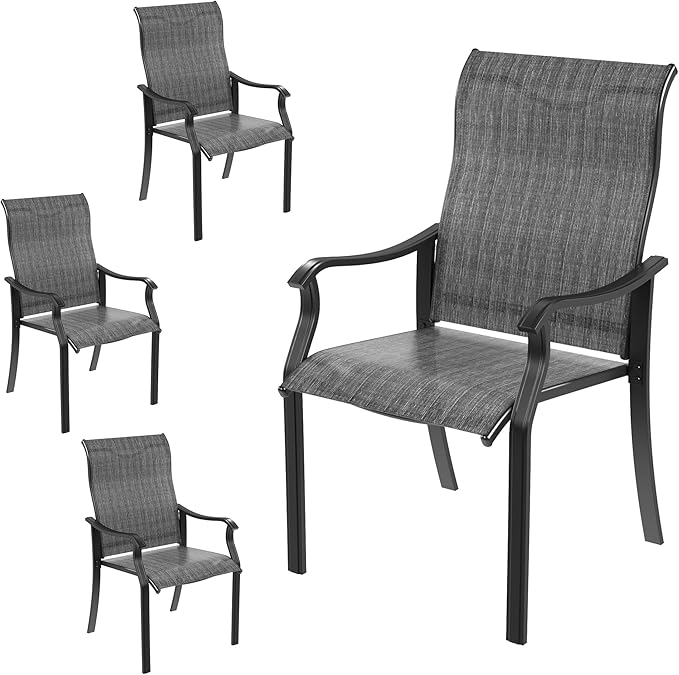 Outdoor Patio Dining Chairs Set of 4, High Back Patio Chairs
