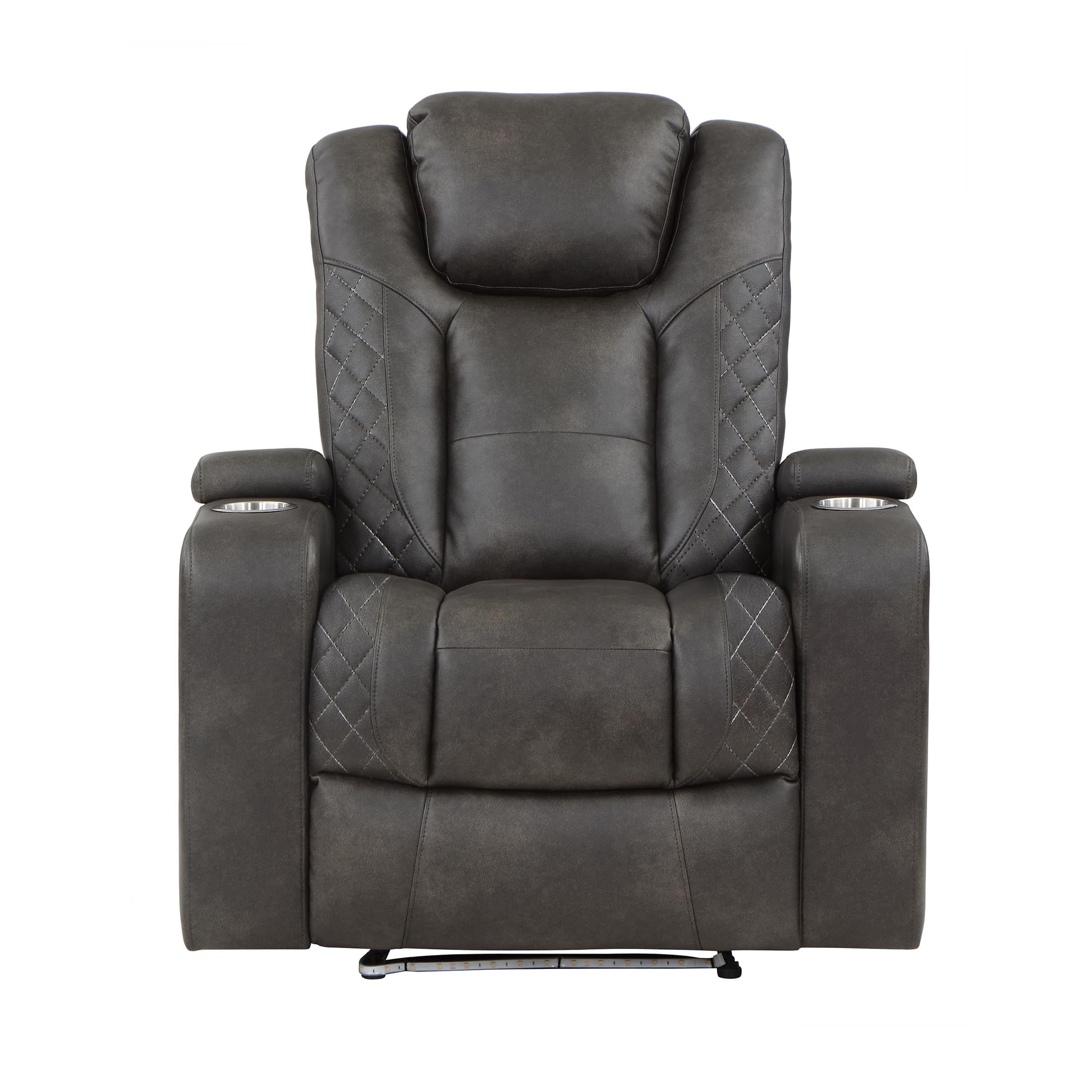 LumiLuxe Power Recliner Chair – Storage Arms, USB, LED & Power Headrest
