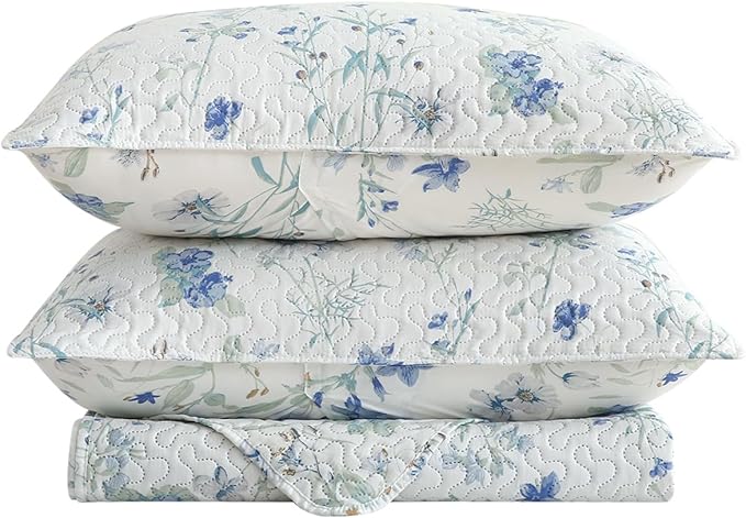 Queen Quilt Set, 3-Piece Queen Size Quilt Sets with 2 Pillow Shams