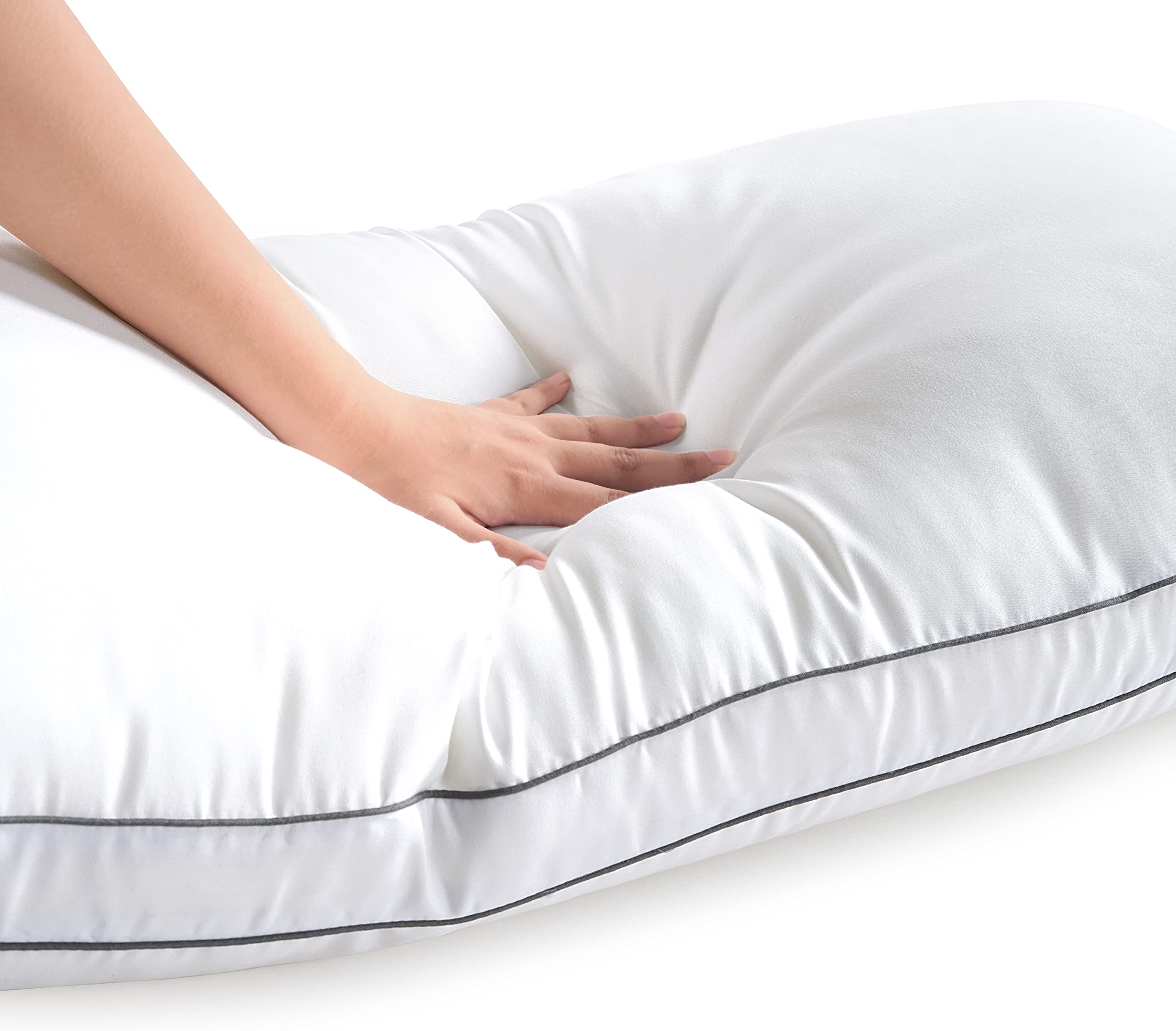 Pillows Standard Size Set of 4 - Soft Gusseted Bed Pillow