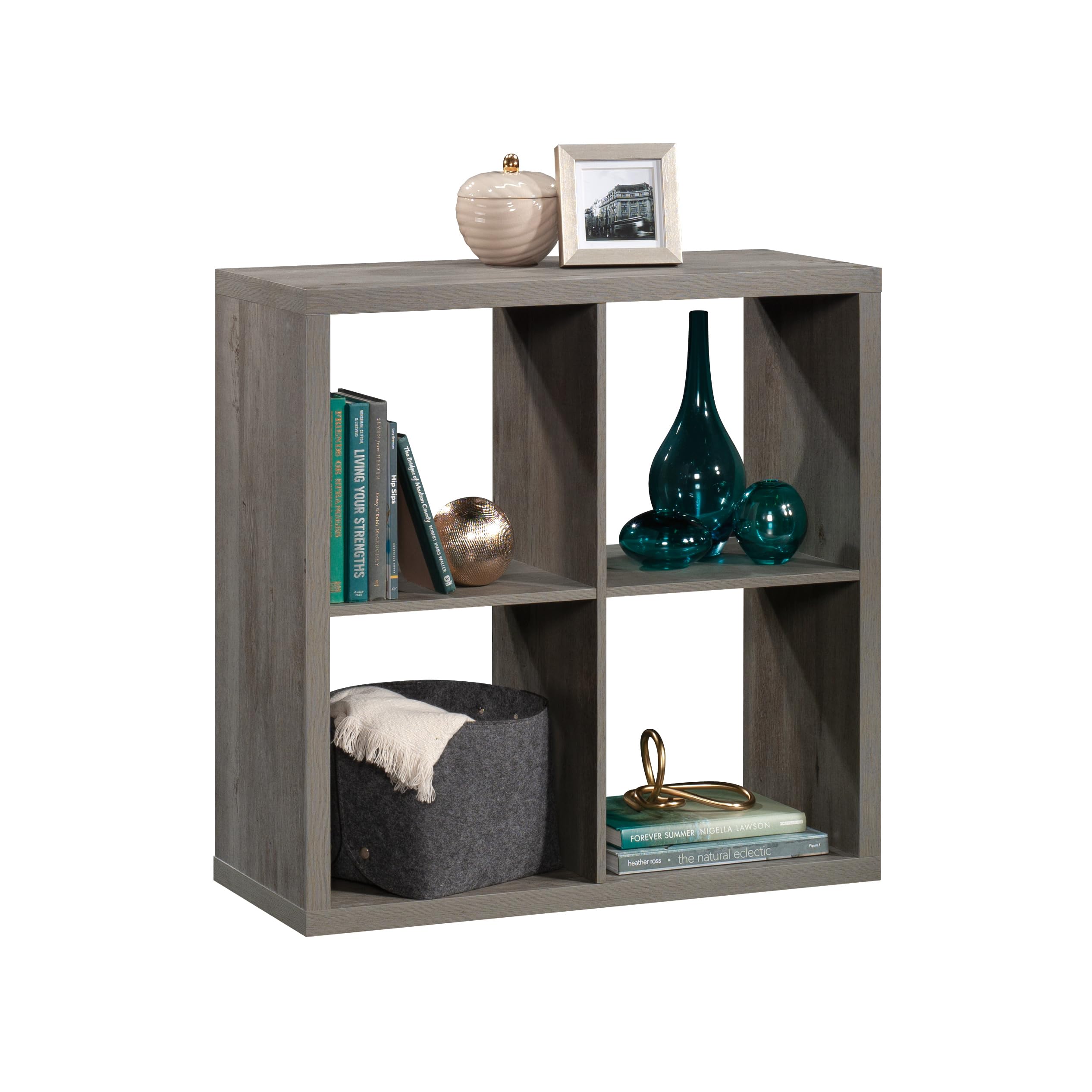 Miscellaneous Storage 4-Cube Organizer Storage Bookcase/Pantry cabinets, Mystic Oak