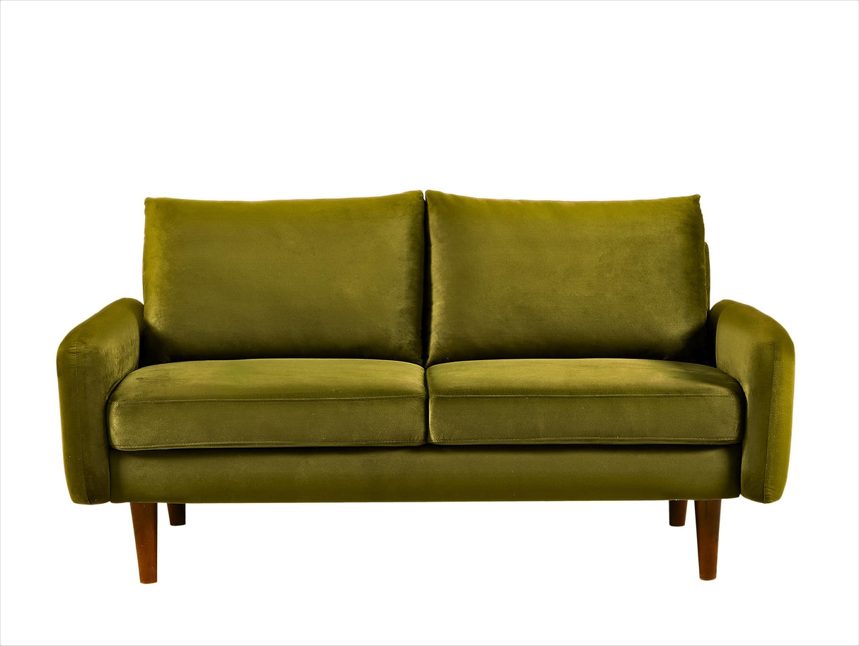 Kent Velvet Loveseat Sofa for Modern Living Rooms and Compact Spaces
