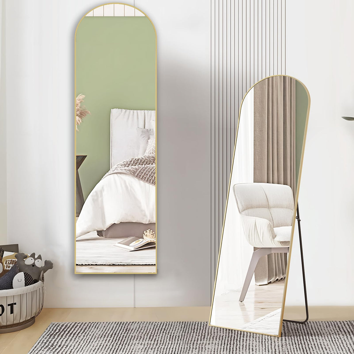 Arched Full Length Mirror Full Body Floor Mirror