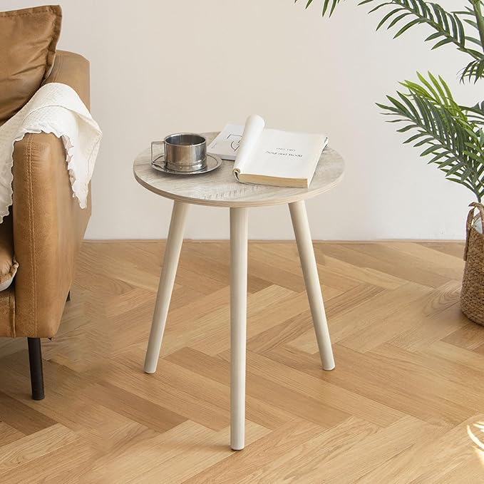 Side Table Round, Small Accent Table Nightstand Modern End Table for Living Room Bedroom