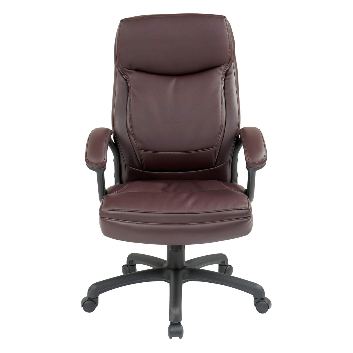 Executive Bonded Leather High Back Adjustable Office Chair with Thick Padded Contour