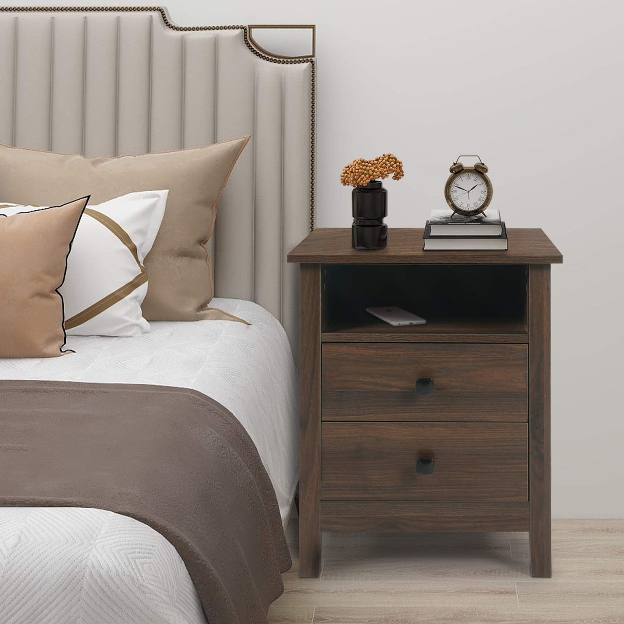 Nightstands - Set of 2 Wooden Night Stands