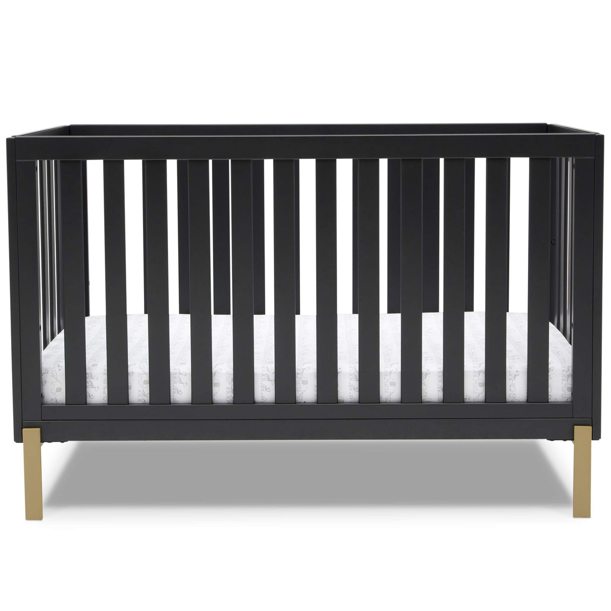 Hendrix 4-in-1 Convertible Crib, Midnight Grey/Bronze