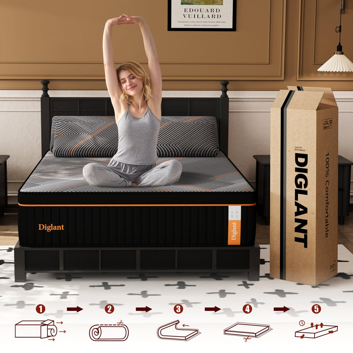 Twinxl Mattress, 14 Inch Soft Hybrid Mattress Memory Foam with Individually Pocket