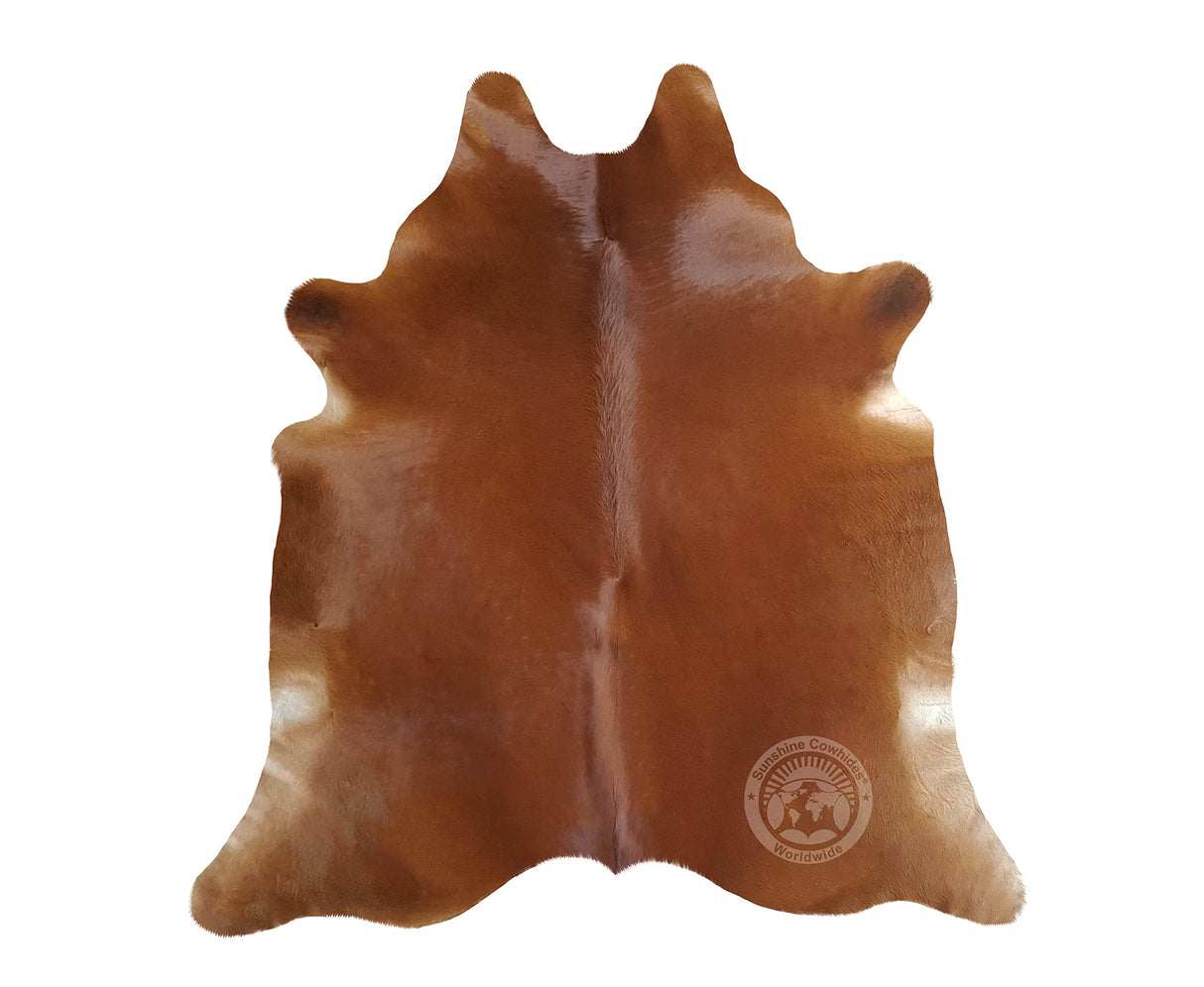 100% Genuine Brown Cowhide Rug - Modern Style Animal Skin Rug & Floor Carpet