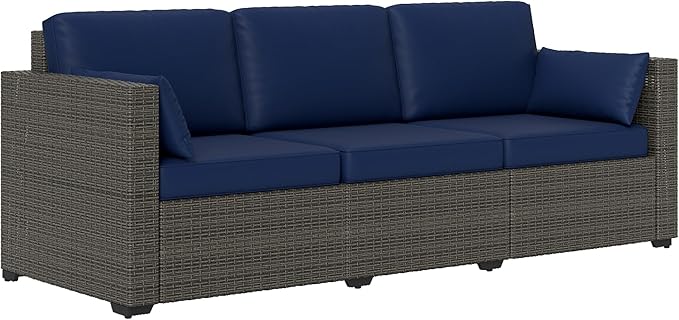 Couch PE Wicker Deep Seating Outdoor Sofa