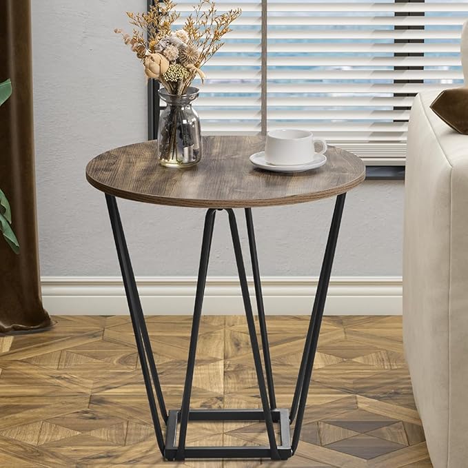 Oval Coffee Table, 43.5" Small Coffee Table for Living Room Office