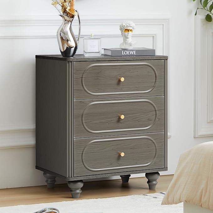 Dresser for Bedroom Set of 2, Mid Century Modern Chest of Drawers