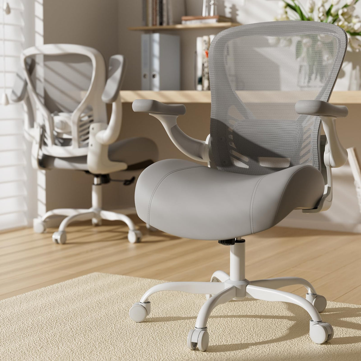 Ergonomic Office Chair with Memory Foam Seat and Adjustable Lumbar Support