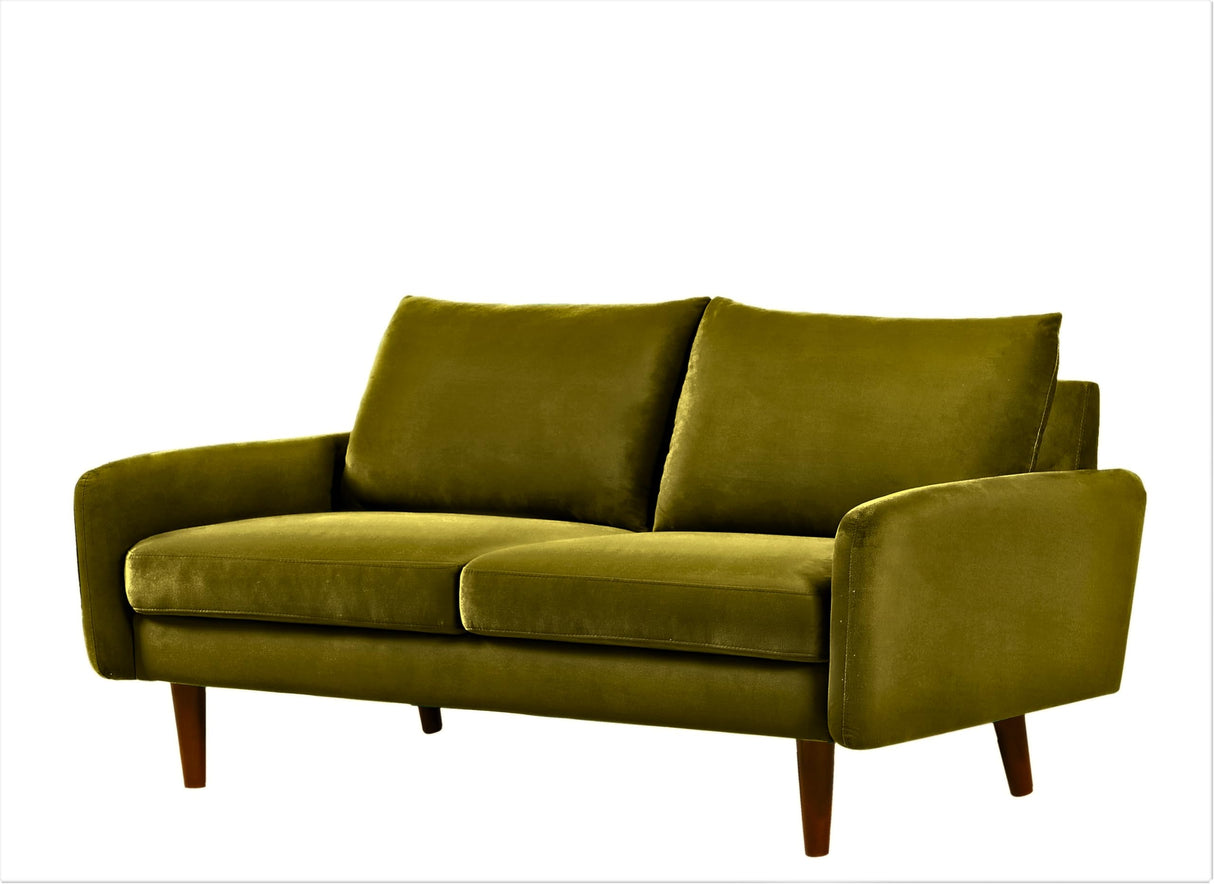 Kent Velvet Loveseat Sofa for Modern Living Rooms and Compact Spaces
