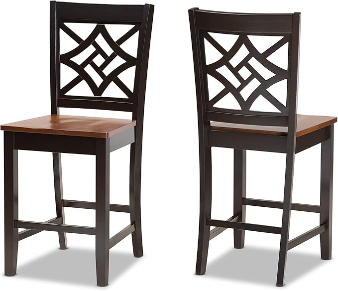 Set - Dark Brown Finished Wood 5-Piece Pub Set