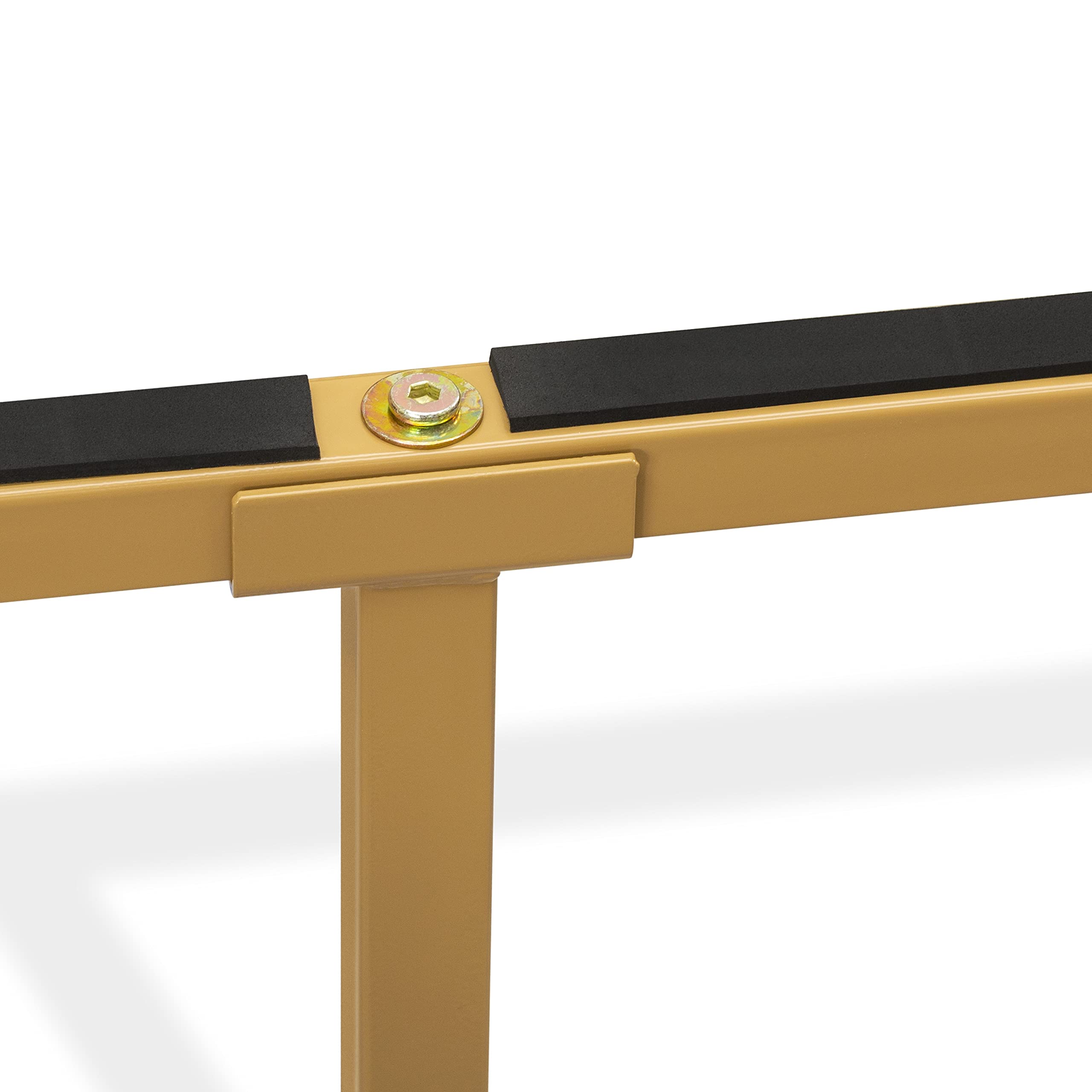 East West Furniture DNP-23-K King Size Platform Bed Frame with 4 Solid Wood Legs and 2 Extra Center Legs - Oak Finish