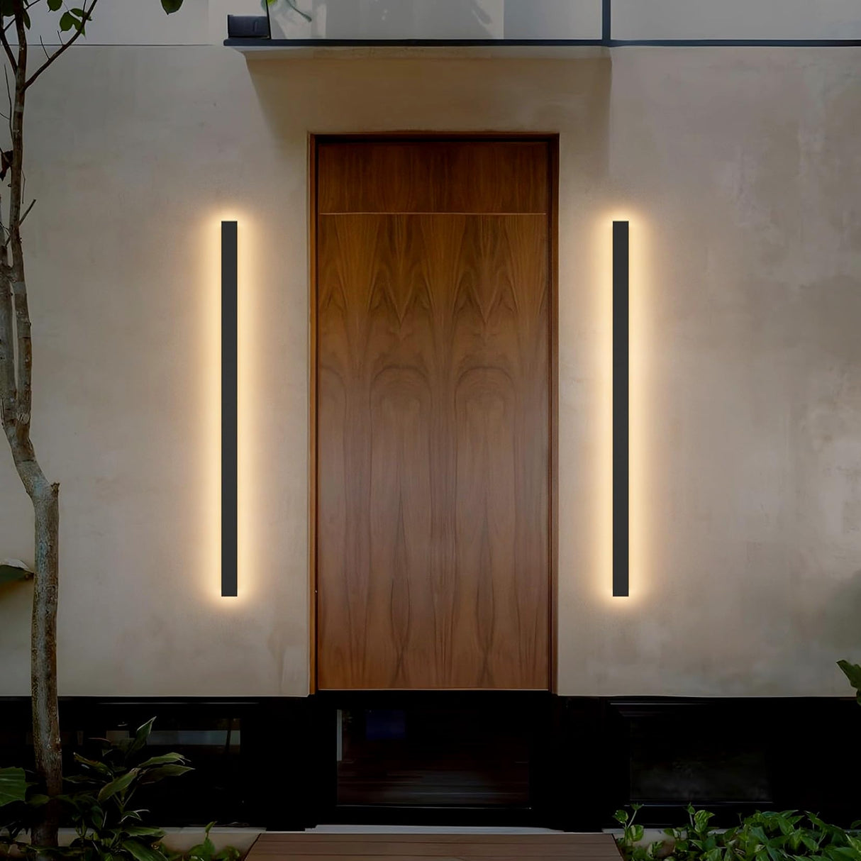 2 Pack 40Inch Long Outdoor LED Wall Lights 3000K Modern Exterior Wall Light Fixtures