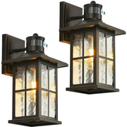2 Pack Motion Sensor Outdoor Porch Lights Dusk to Dawn Exterior Wall