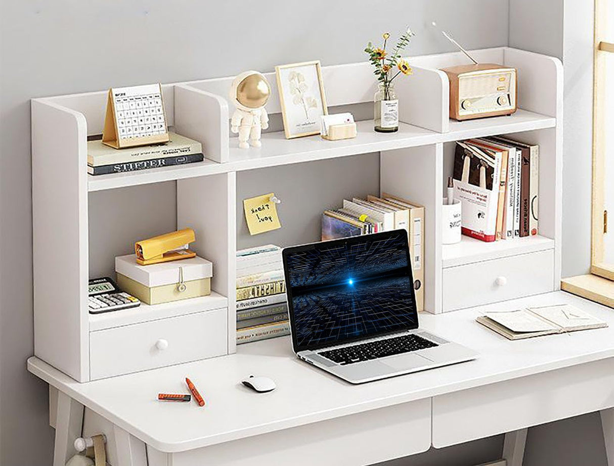 Desk Hutch Organizer,Multipurpose Desktop Hutch Storage Organizer,Desktop Bookshelf