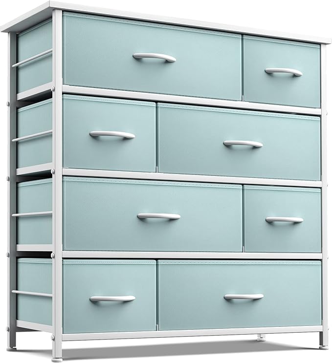 Dresser with 8 Drawers - Furniture Storage Chest for Kidās, Teens, Bedroom, Nursery,