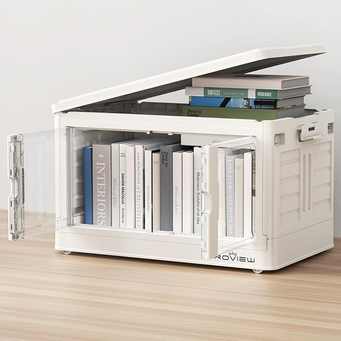 V7 Stackable Storage Bins, 416QT 104 Gal Closet Organizers and Storage with Doors