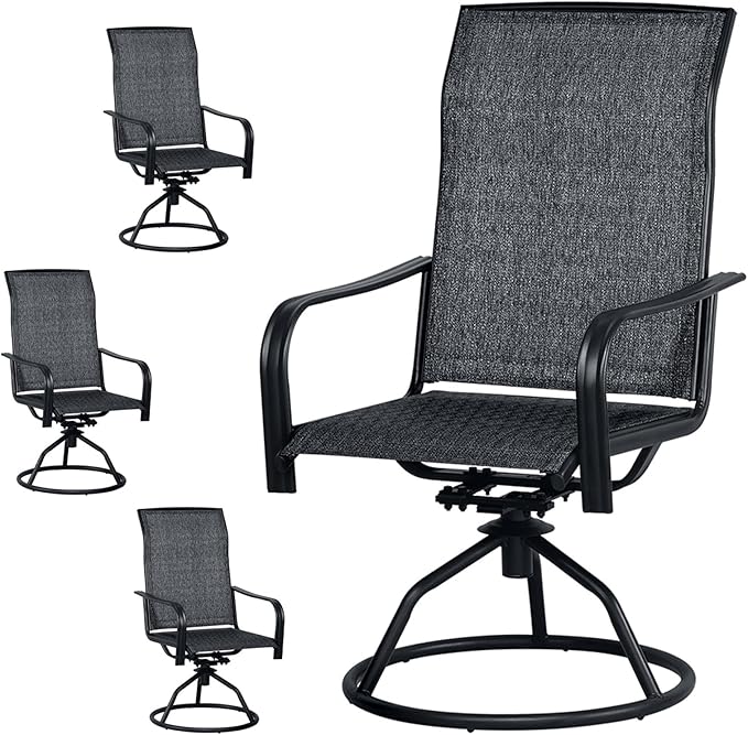 Patio Dining Chairs Set of 2, Outdoor Dining Chairs with All-Weather Textilene Mesh