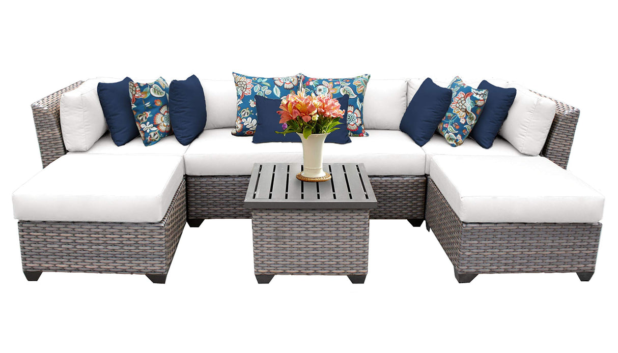 FLORENCE-07a Florence 7 Piece Outdoor Wicker Patio Furniture Set