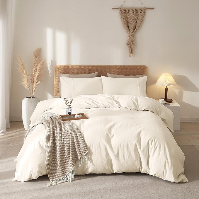 100% Linen Duvet Cover, Pure French Flax Linen Duvet Cover King