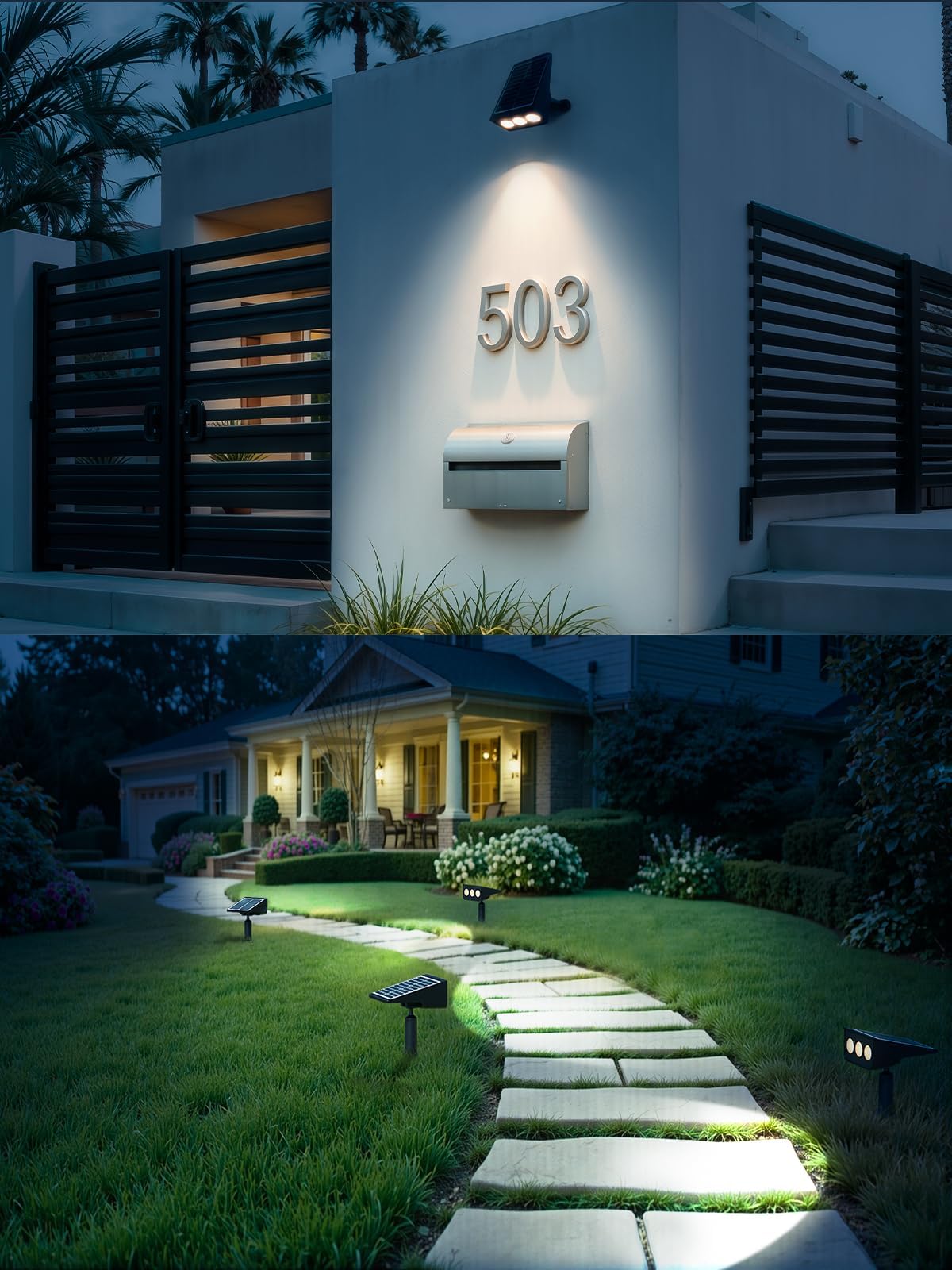 Solar spot Lights Outdoor IP65 Waterproof Solar spotlights 3 Lighting Modes Tree