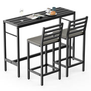 Outdoor Patio Bar Set, 57IN Rectangular Counter Height High Top Bar Tables