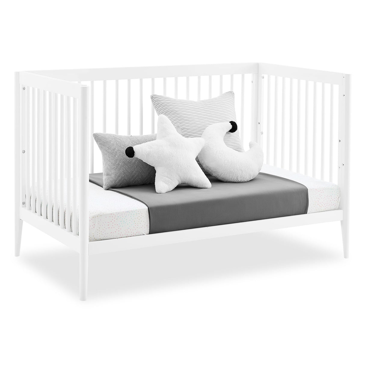 Casey 4-in-1 Convertible Crib - Greenguard Gold Certified, Bianca White