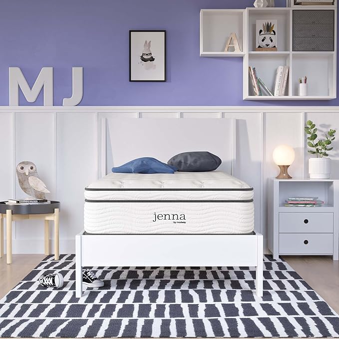 Jenna Innerspring and Foam Mattress-10-Year Warranty, Queen, White