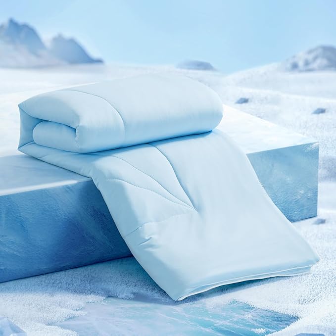 Revolutionary Cooling Comforter Queen Absorb Body Heat to Keep Cool