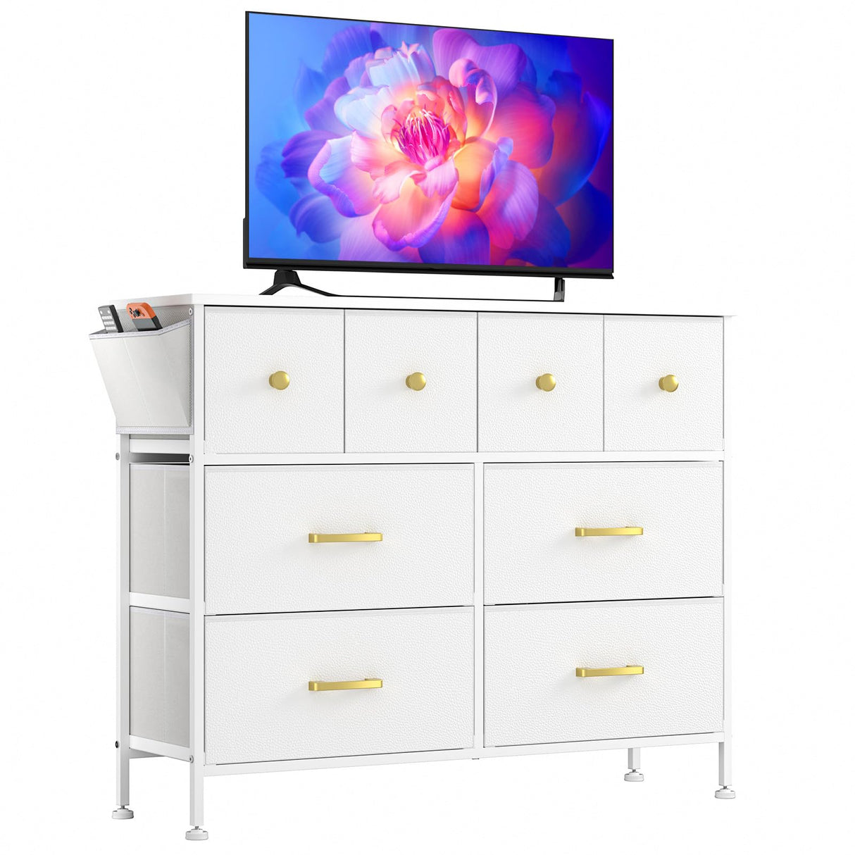 Dresser for Bedroom with 8 Drawers, Wide Fabric Dresser for Storage and Organization