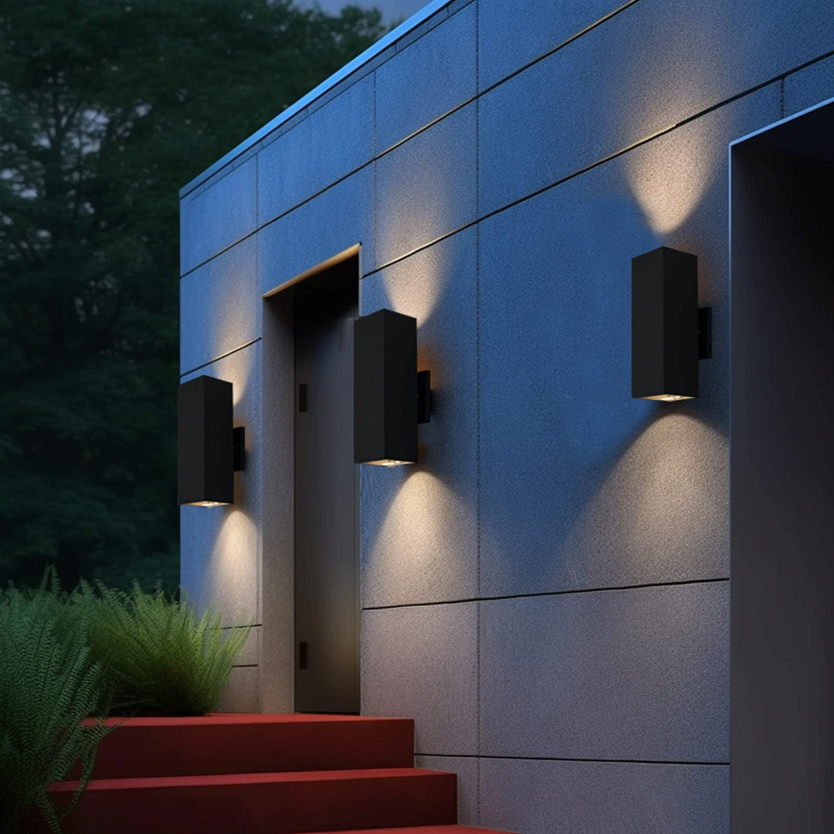 Up and Down Lights Outdoor Wall Lights, RGB LED Dusk to Dawn Outdoor Lighting