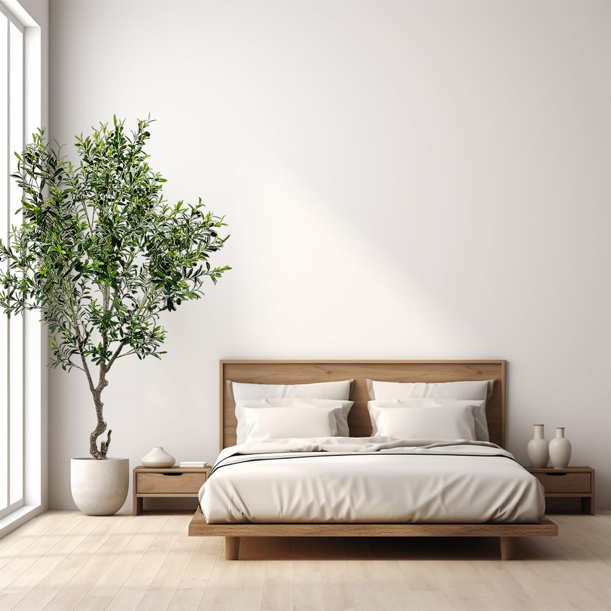 Artificial Tree Faux Olive Tree 8ft(3198leaves) Tall Fake Olive Plant in