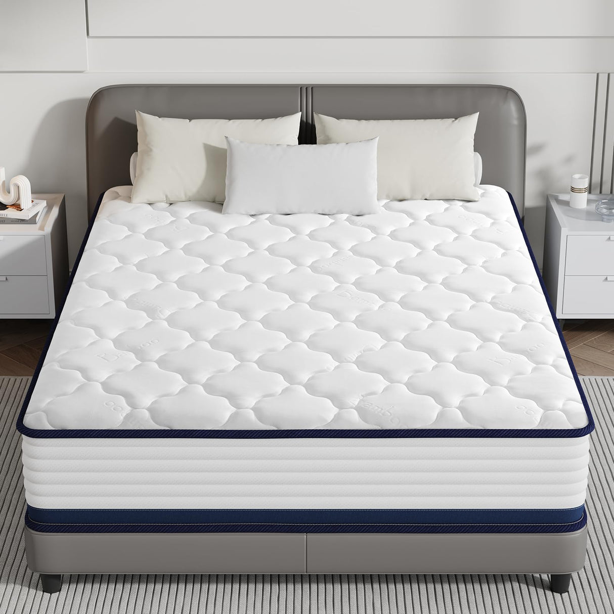 Queen Mattress, 12 Inch Hybrid Mattress, Pocket Spring & Gel Memory Foam