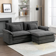 Sectional Sofa Couch, Modern Chenille Sofa Sleeper Deep Seat Couches