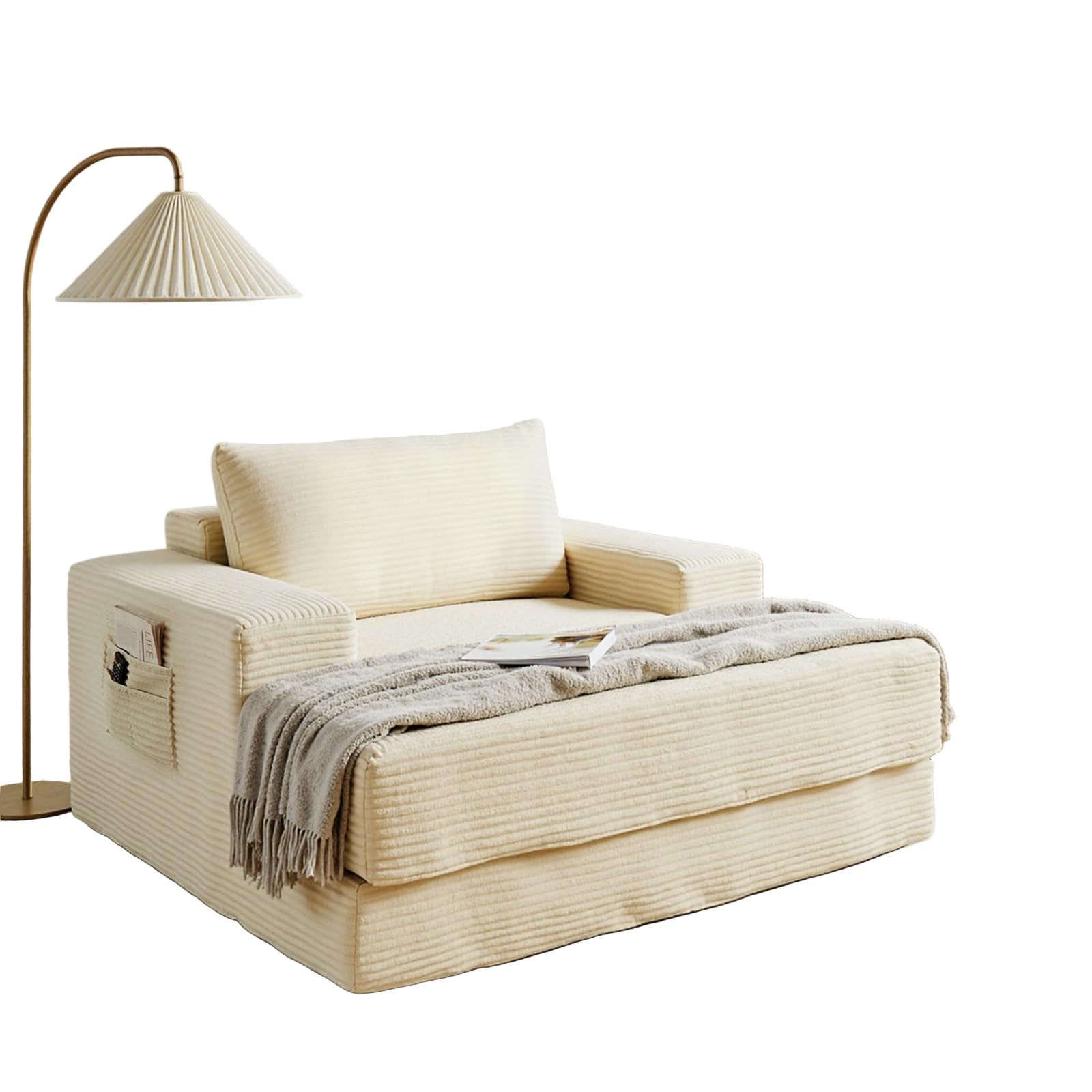 54.3" W Oversized Chaise Lounge Chair Indoor