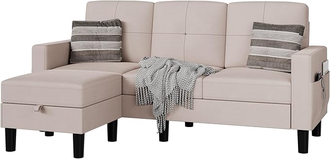 Sectional Sofas Couches for Living Room, L Shaped Couch with Storage Sofa Set