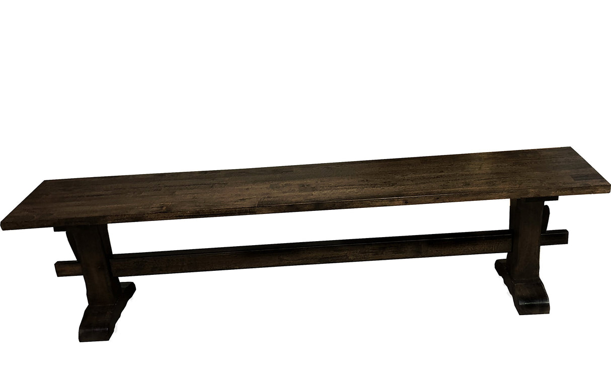 Dark Walnut Trestle Bench