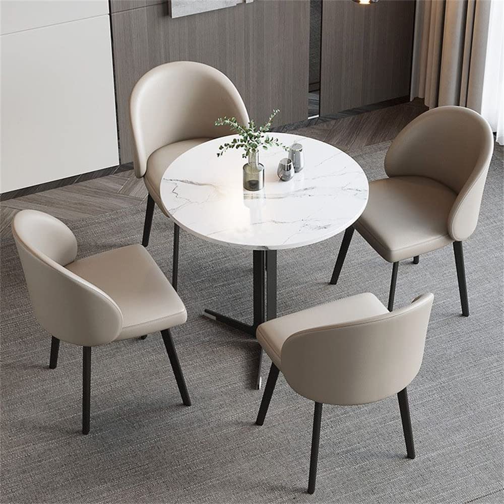 Contemporary Dining Chair Set Armless Chair with Metal Legs Modern Low Back Chairs Dining Side Chair for Dining Room Kitchen Living Room Bedroom