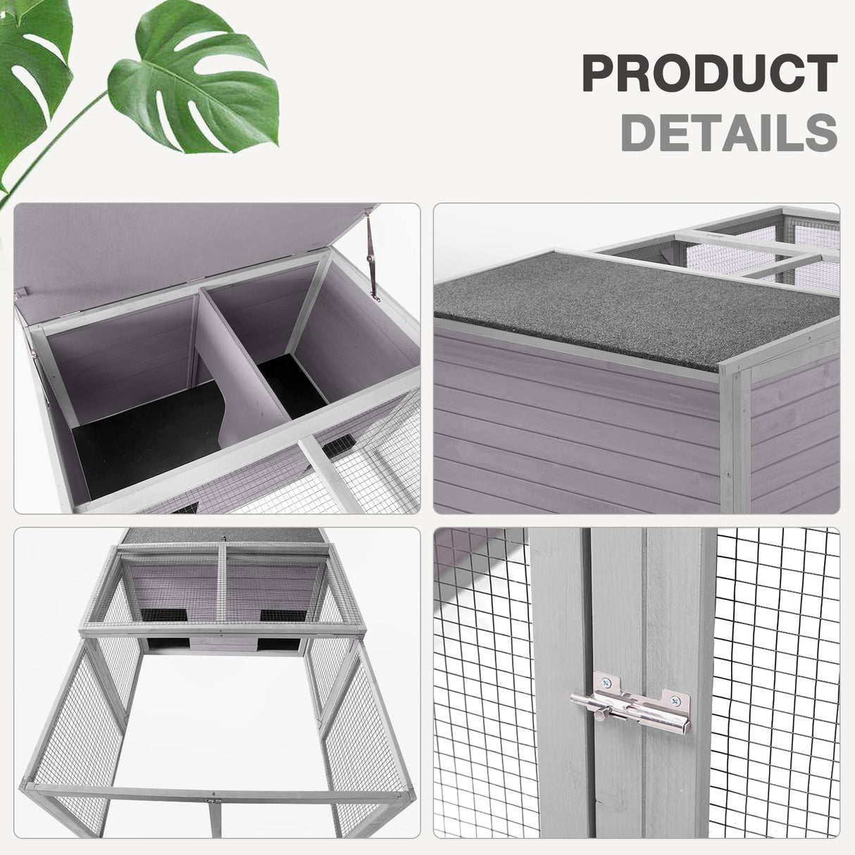 Chicken Coop Large Wooden Rabbit Hutch Indoor Outdoor