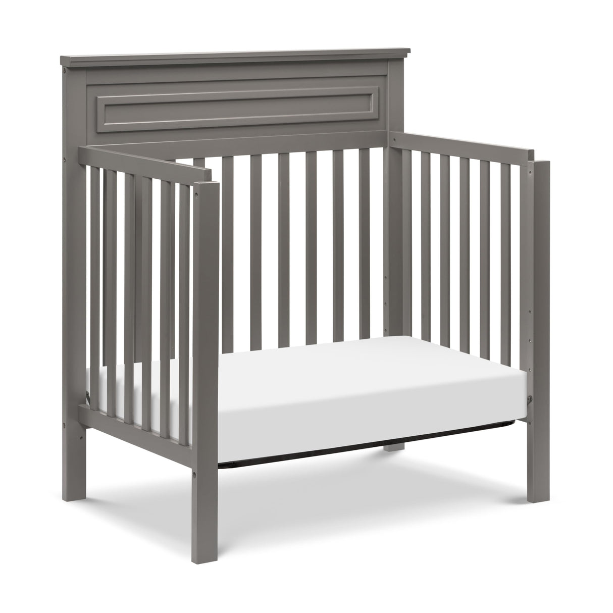 Autumn 4-in-1 Convertible Mini Crib in Slate, Greenguard Gold Certified